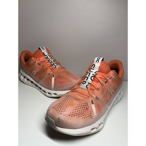 On Cloudsurfer Mens Flame Orange White Athletic Running Shoes Sneakers - Size 11